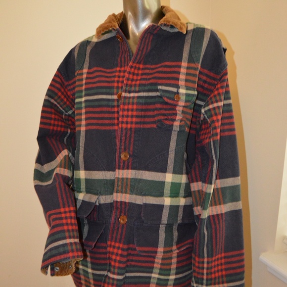 plaid polo jacket
